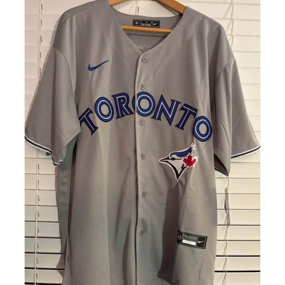MLB Toronto Blue Jays Vladimir Guerrero Jr #27 Sewn Jersey Small Gray Nike NWT